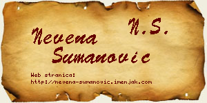 Nevena Šumanović vizit kartica